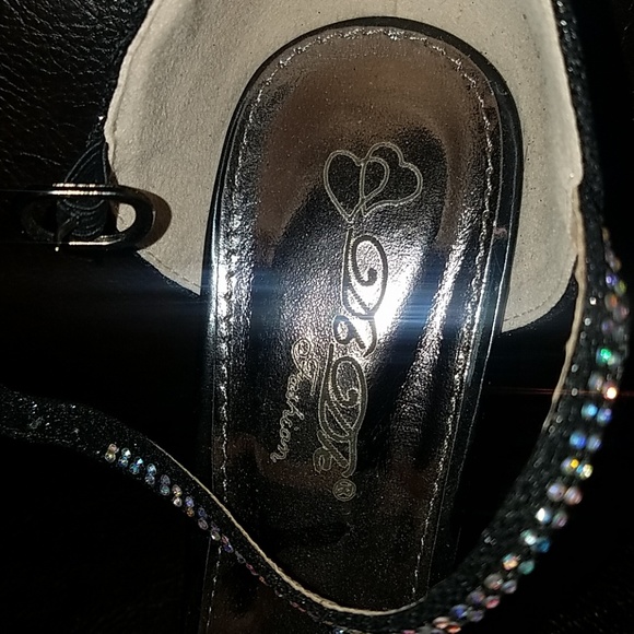 Db Dle High Heel Black Sparkle Diamond Shoes - Picture 3 of 3